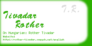 tivadar rother business card